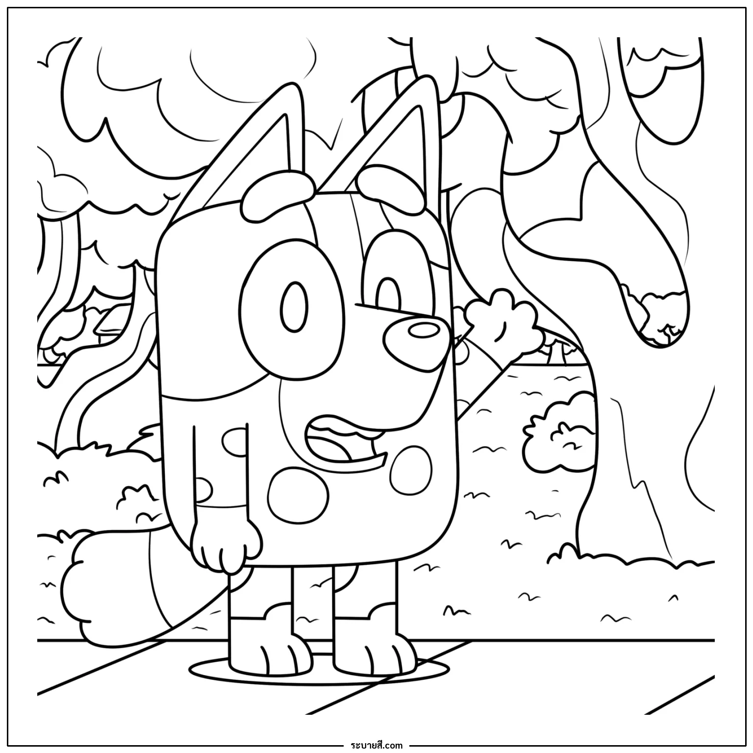 ภาพวาดระบายสี Bluey 18