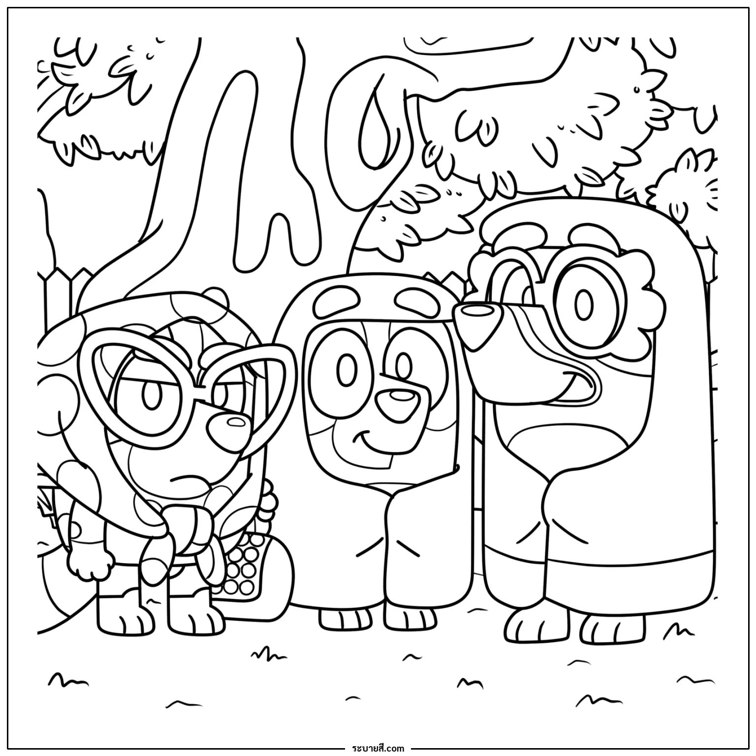 ภาพวาดระบายสี Bluey 19