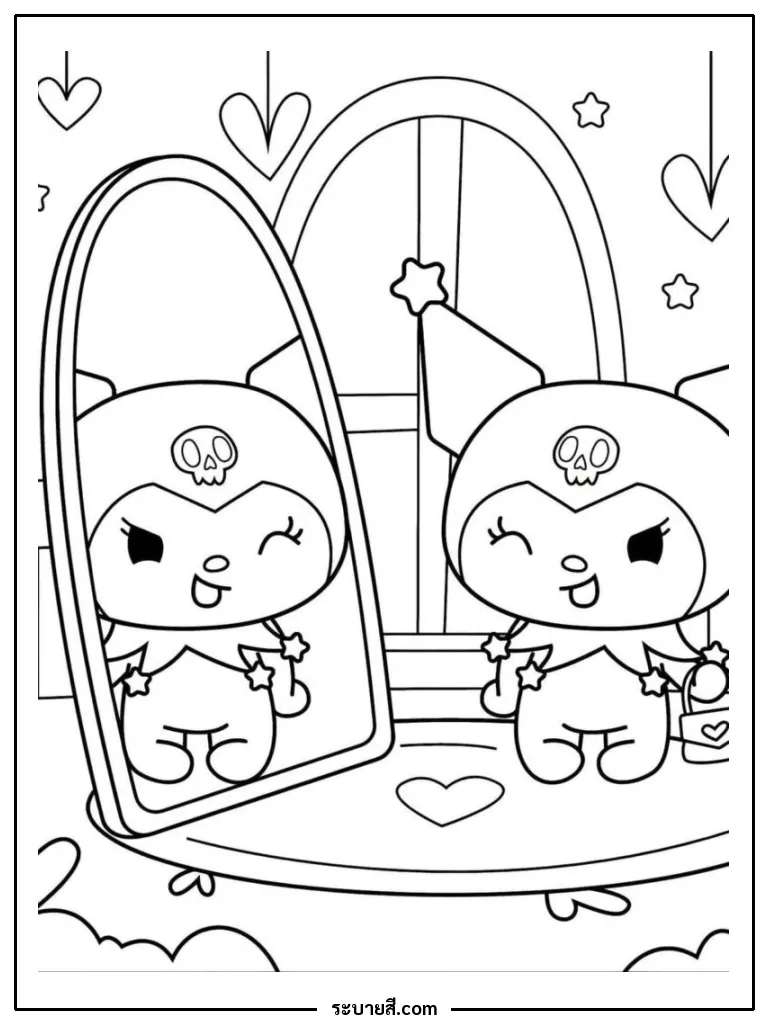 ภาพวาดระบายสี Kuromi 10