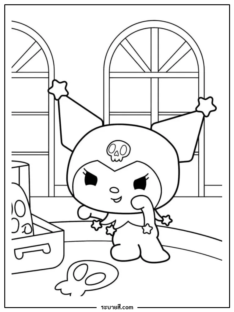 ภาพวาดระบายสี Kuromi 13