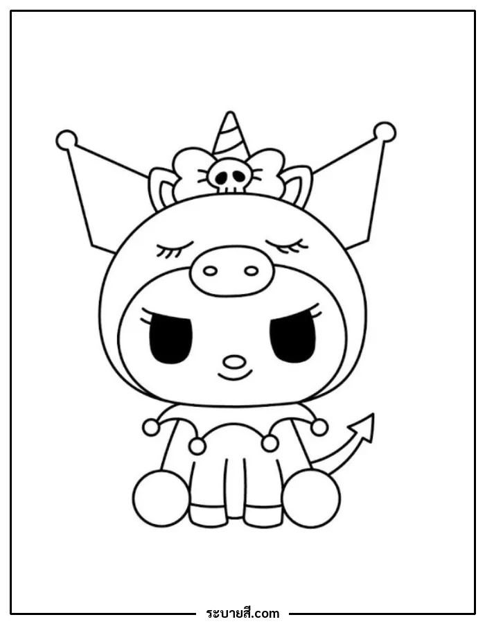 ภาพวาดระบายสี Kuromi 15