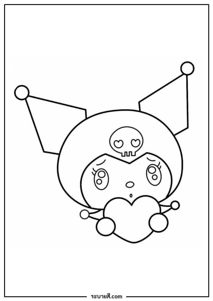 ภาพวาดระบายสี Kuromi 19