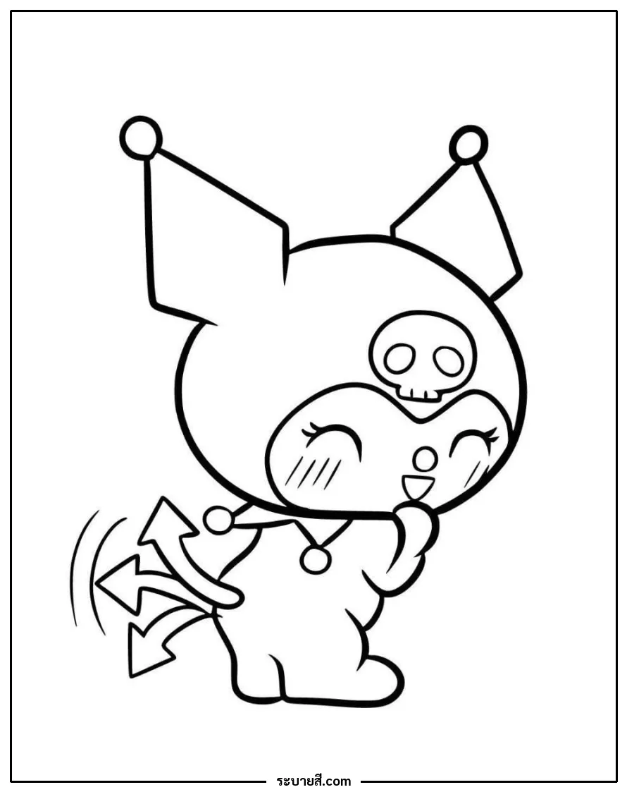 ภาพวาดระบายสี Kuromi 21