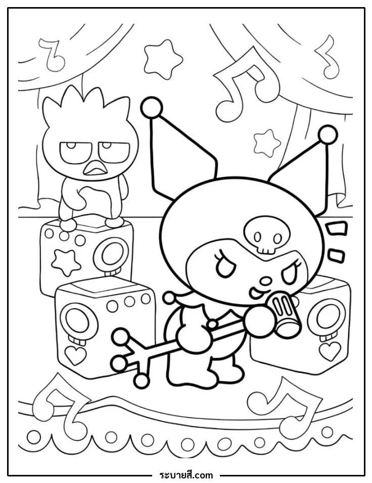 ภาพวาดระบายสี Kuromi 23