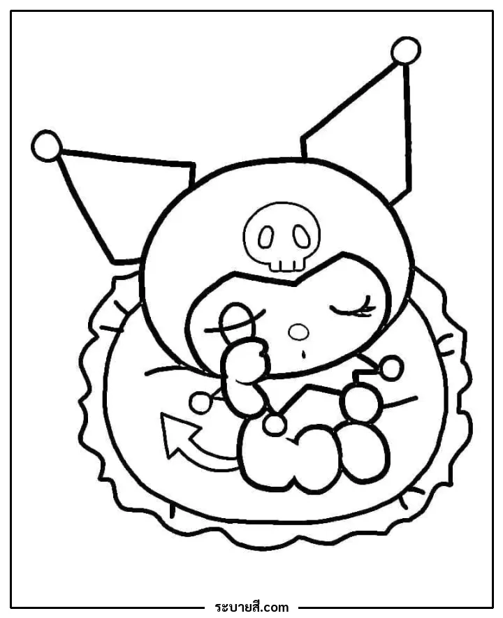 ภาพวาดระบายสี Kuromi 25