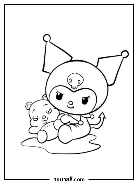ภาพวาดระบายสี Kuromi 29