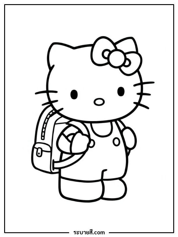 ภาพวาดระบายสี Hello Kitty 10