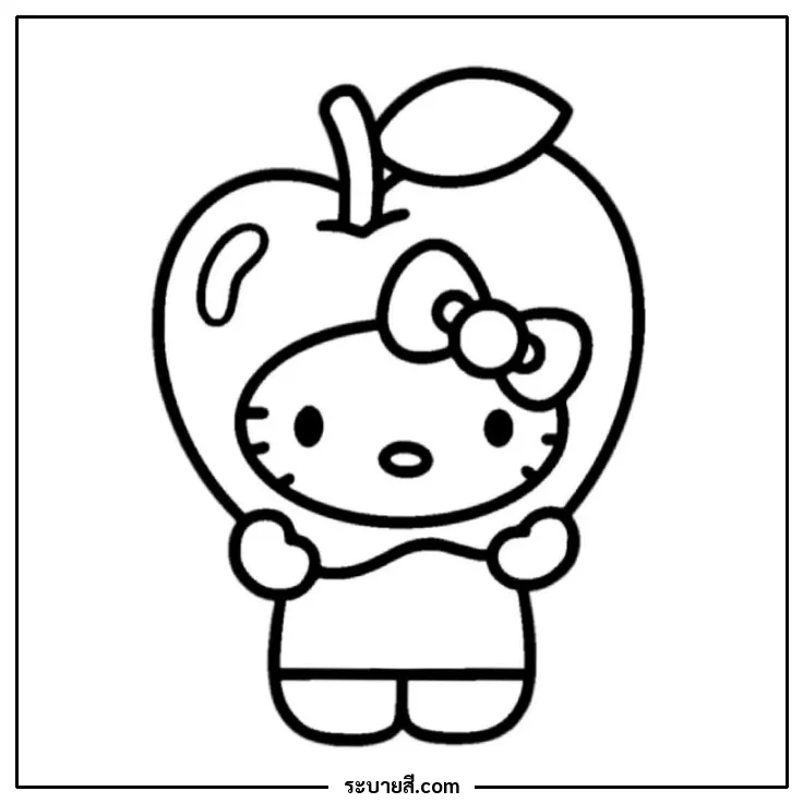 ภาพวาดระบายสี Hello Kitty 26