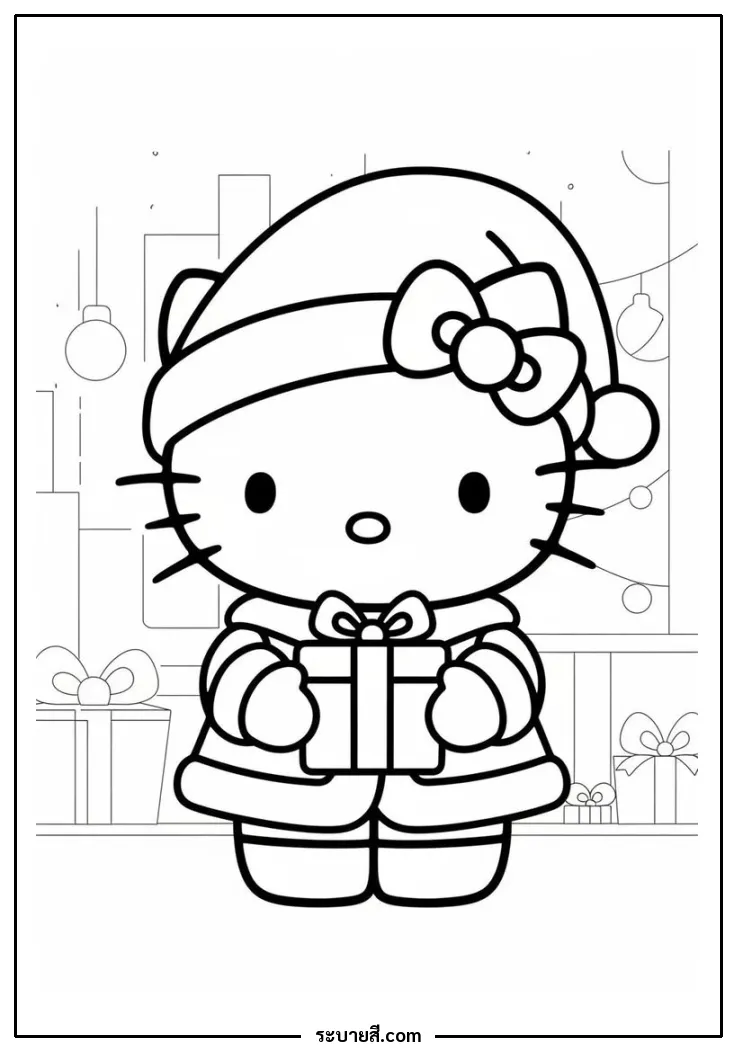ภาพวาดระบายสี Hello Kitty 28