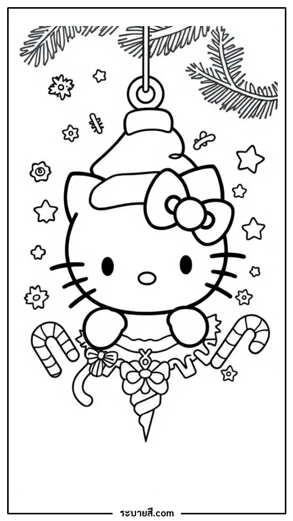 ภาพวาดระบายสี Hello Kitty 30