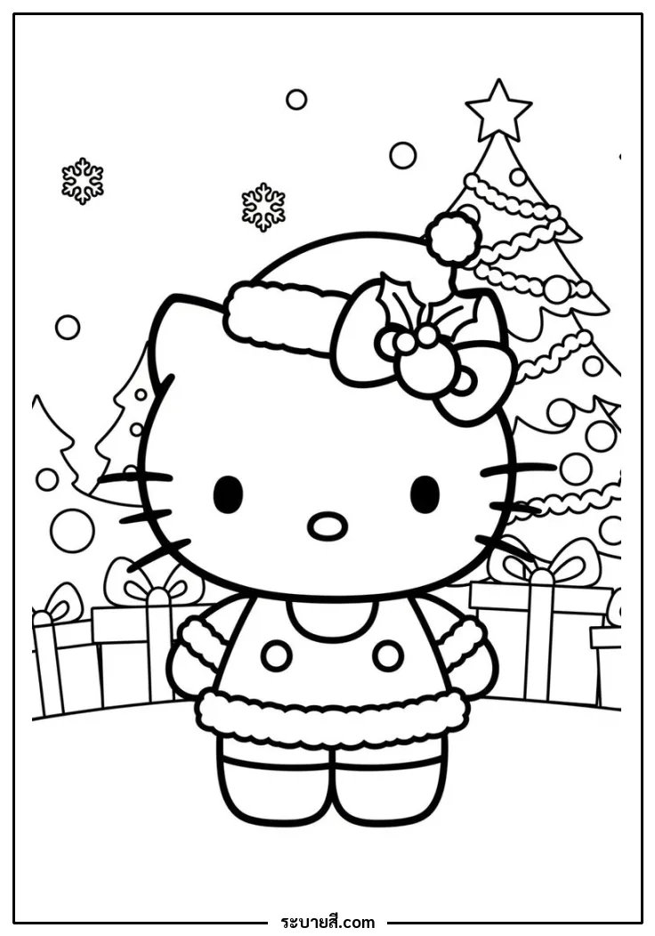 ภาพวาดระบายสี Hello Kitty 37