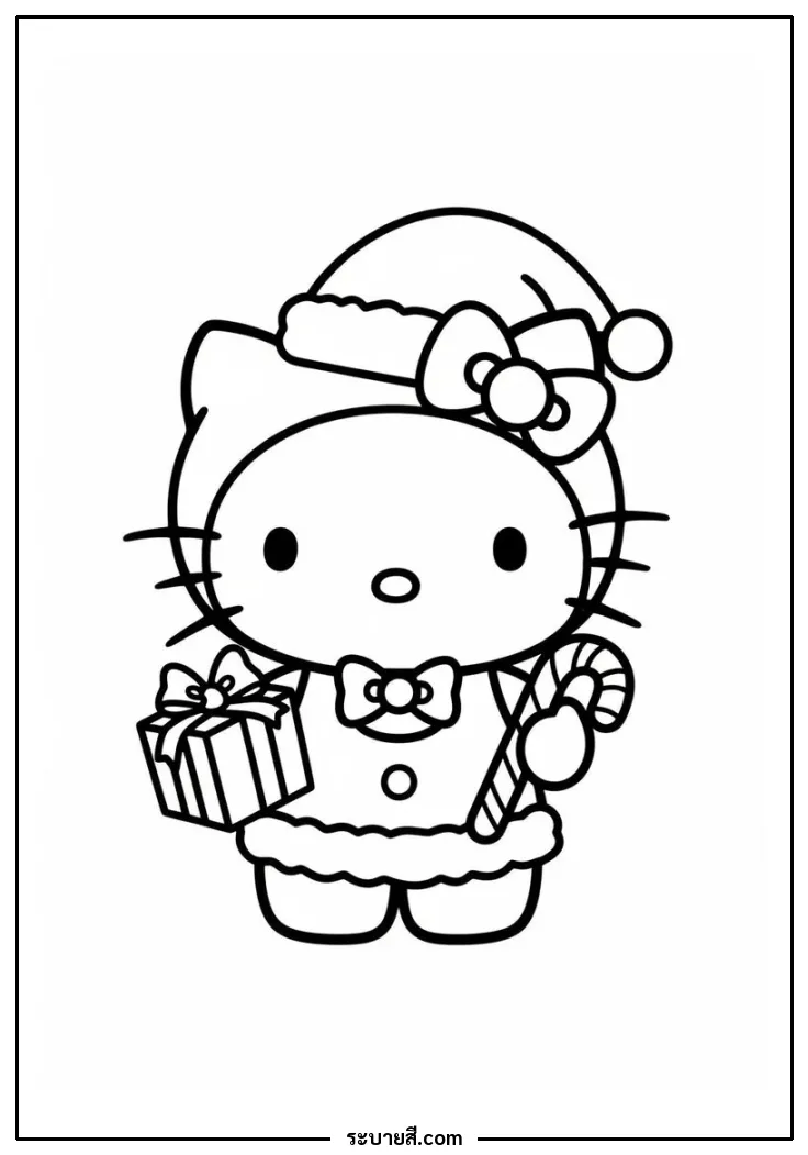 ภาพวาดระบายสี Hello Kitty 38