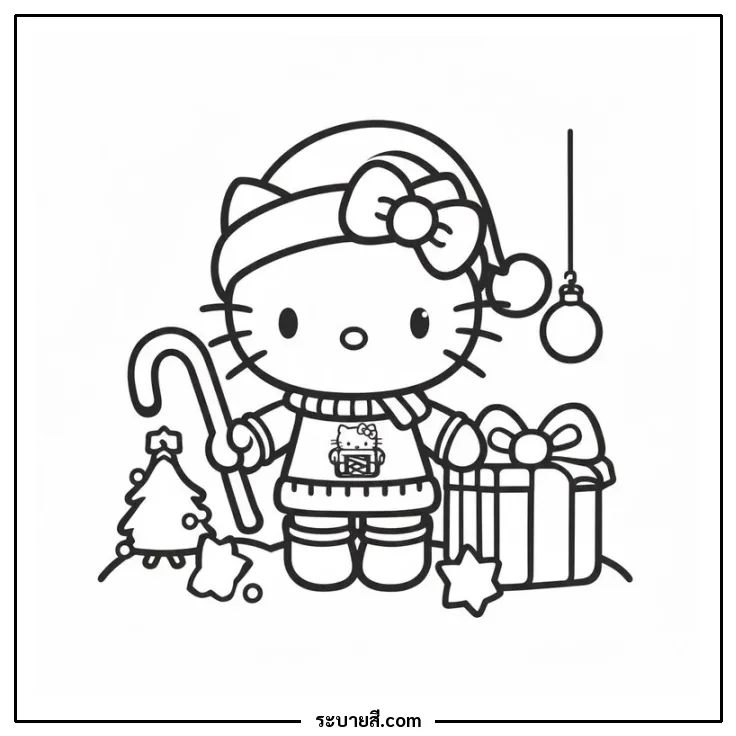 ภาพวาดระบายสี Hello Kitty 41