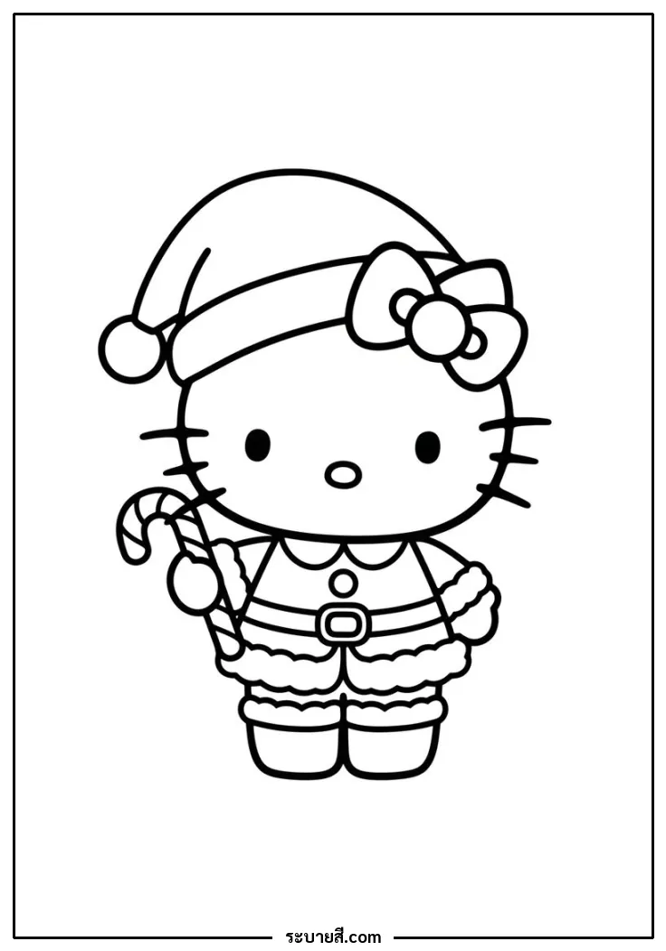 ภาพวาดระบายสี Hello Kitty 46