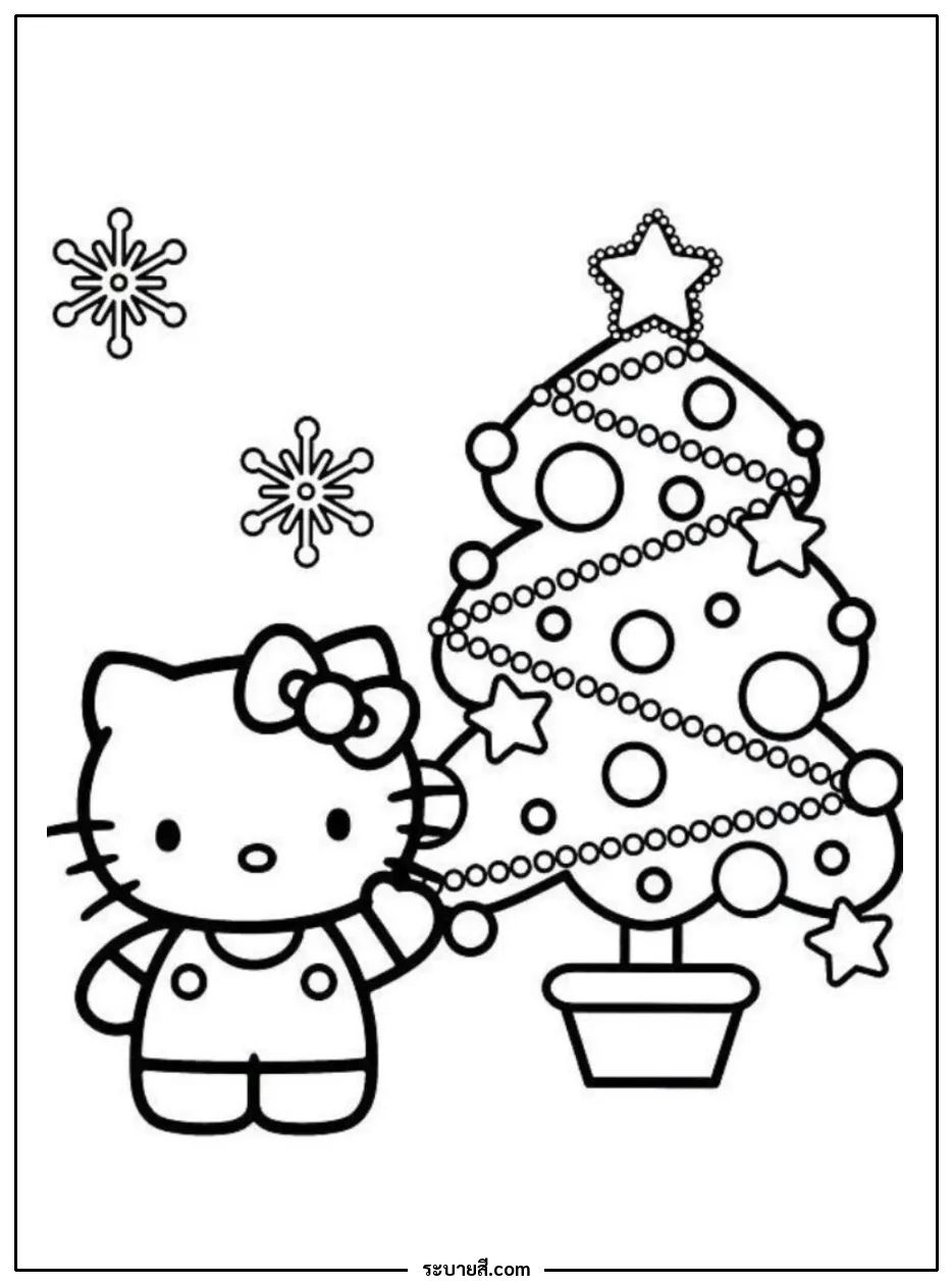 ภาพวาดระบายสี Hello Kitty 52