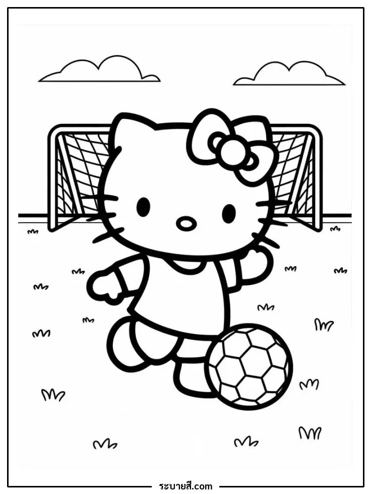 ภาพวาดระบายสี Hello Kitty 65