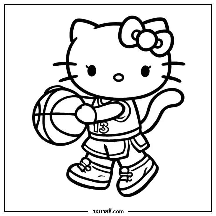 ภาพวาดระบายสี Hello Kitty 66