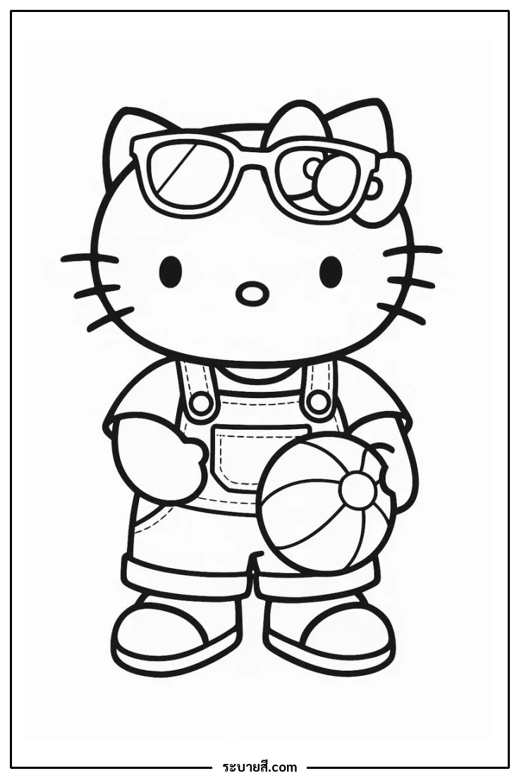 ภาพวาดระบายสี Hello Kitty 67