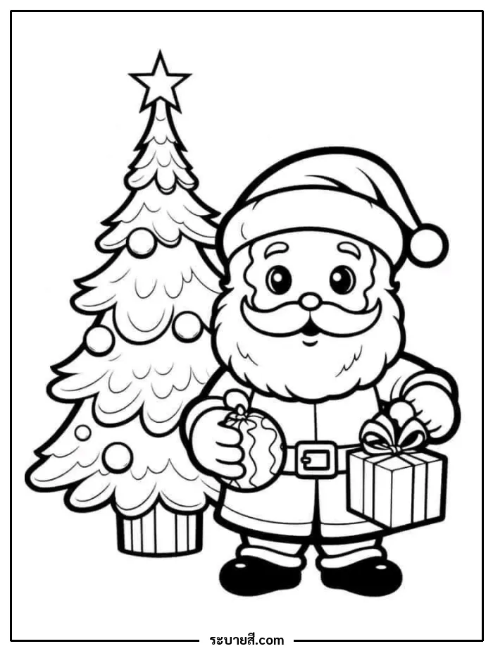 ภาพวาดระบายสี Merry Christmas 05