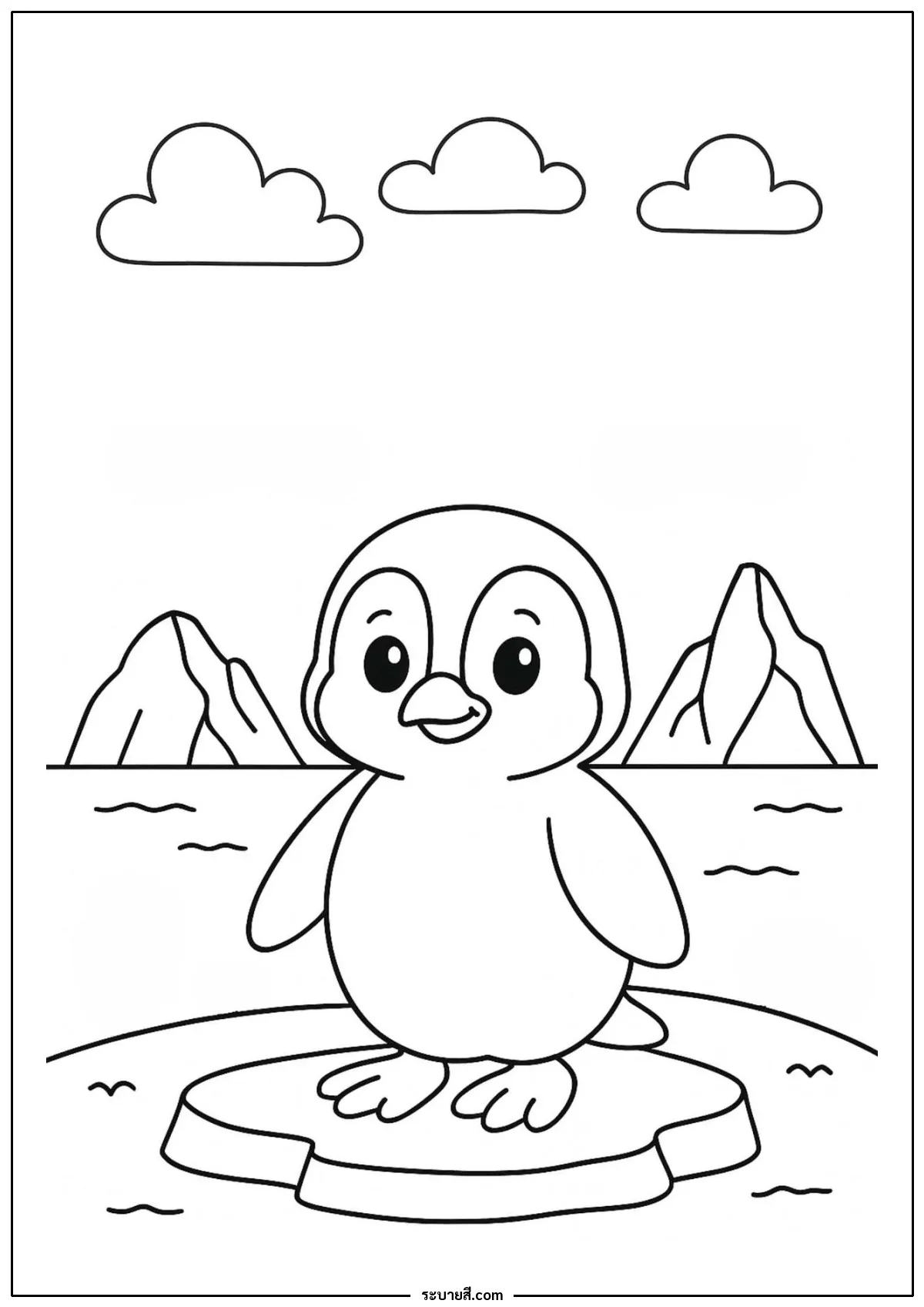 ภาพวาดระบายสี Penguins 27